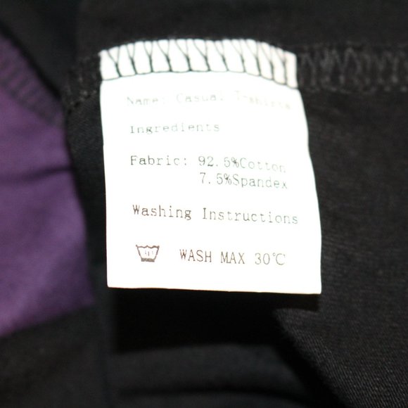 porple and black color block t shirt - Picture 6 of 7